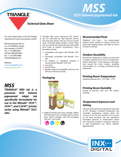 ECO Solvent pigmented Ink