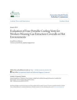 Evaluation of Four Portable Cooling Vests for Workers Wearing Gas