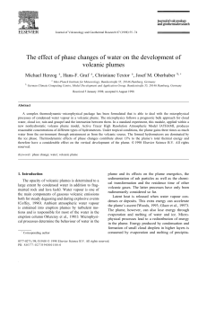 The effect of phase changes of water on the