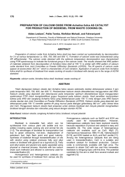 PREPARATION OF CALCIUM OXIDE FROM Achatina fulica AS