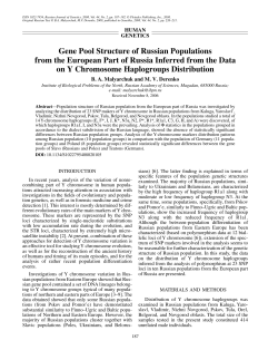 Gene Pool Structure of Russian Populations from the European Part