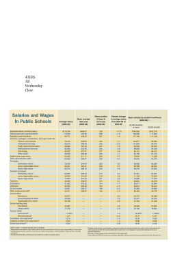 Salaries and Wages In Public Schools