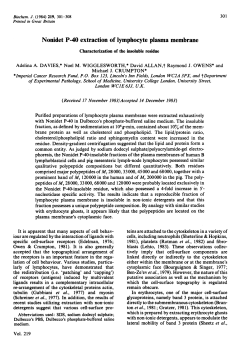 Nonidet P-40 extraction of lymphocyte plasma membrane
