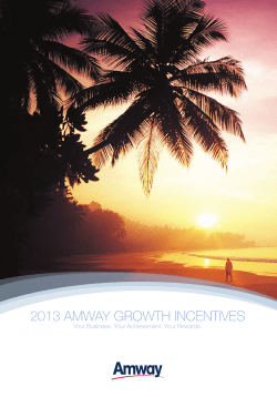 2013 AMWAY GROWTH INCENTIVES