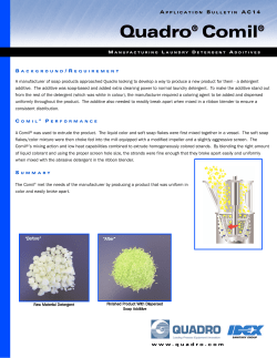 Manufacturing Detergent Additives