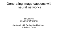 Generating image captions with neural networks