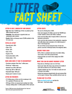 Litter Fact Sheet - Don`t Trash Arizona