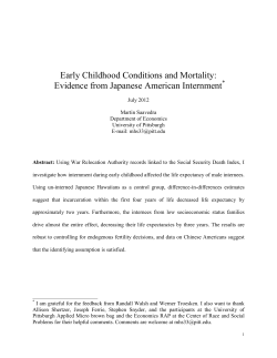 Early Childhood Conditions and Mortality: Evidence from