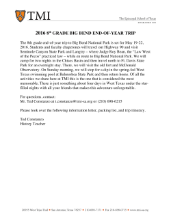 2016 8th GRADE BIG BEND END-OF