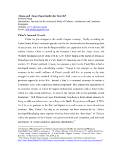 Ghana and China: Opportunities for Growth?