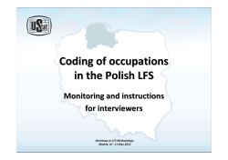 Coding of occupations in the Polish LFS