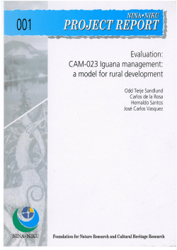 Evaluation: CAM-023 Iguana management: a model for rural