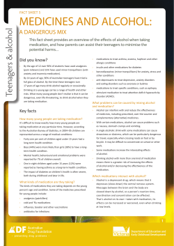 Fact sheet 5 - Medicines and alcohol : a dangerous mix (PDF