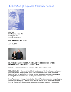 Press Release - 2017 Franklin Birthday Celebration