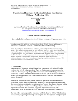 Organizational Prototypes that Fosters Relational