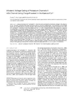 Allosteric Voltage Gating of Potassium Channels II