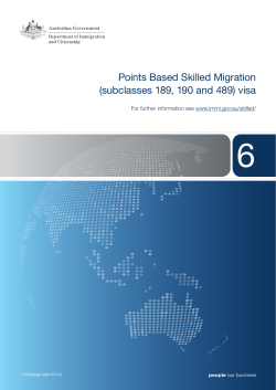 1119 - Points Based Skilled Migration (subclasses 189, 190 and 489