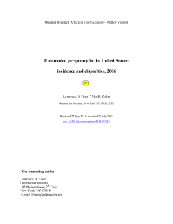 Unintended pregnancy in the United States