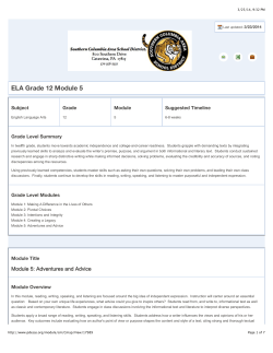ELA Grade 12 Module 5 - Southern Columbia Area School District