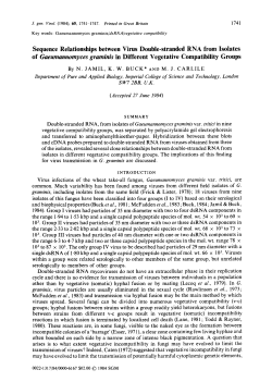 Sequence Relationships between Virus Double