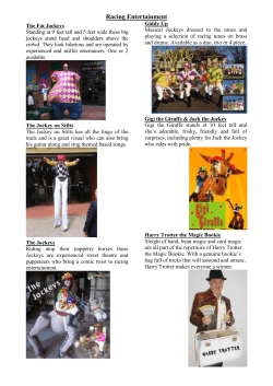 Racing Entertainment - Cathys Clowns Entertainment Consultancy