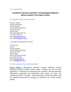 Ecuadorian Volcanoes SuperSite