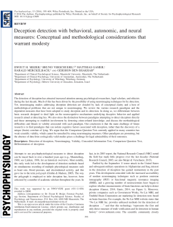Deception detection with behavioral, autonomic, and neural measures