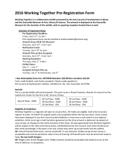 2016 Working Together Pre-Registration Form