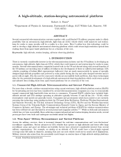 A high-altitude, station-keeping astronomical platform Robert A