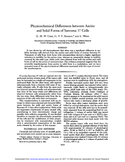 Physicochemical Differences between Ascitic and Solid Forms of