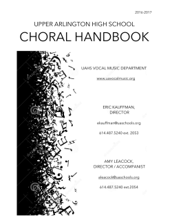 Read the 2016 -2017 UAHS Choral Handbook