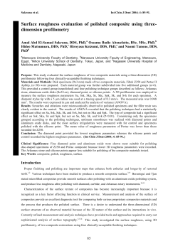Surface roughness evaluation of polished composite using three