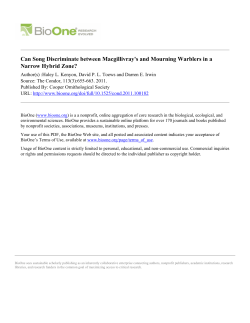Can Song Discriminate between Macgillivray`s and Mourning