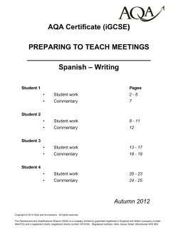 AQA Certificates Spanish