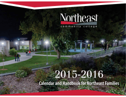 Parent Calendar - Northeast Community College
