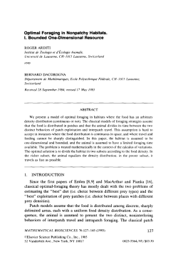 Optimal Foraging in Nonpatchy Habitats. I. Bounded One