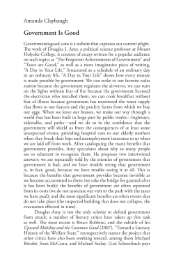 Government Is Good - Scholars at Harvard