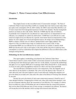 Chapter 7. Water Conservation: Cost Effectiveness