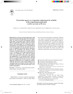 Pyrocarbon spacer as a trapezium replacement for arthritis of the