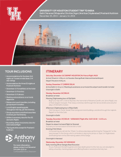 itinerary - Anthony Travel