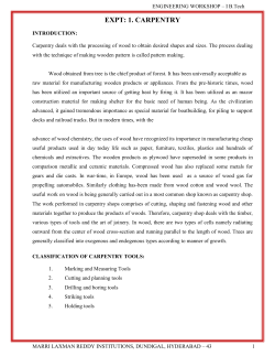expt: 1. carpentry