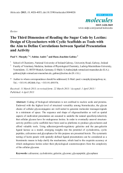 The Third Dimension of Reading the Sugar Code by Lectins: Design