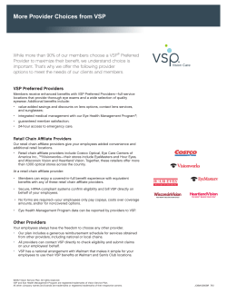 Provider Choices from VSP - Better Vision Benefits from VSP.