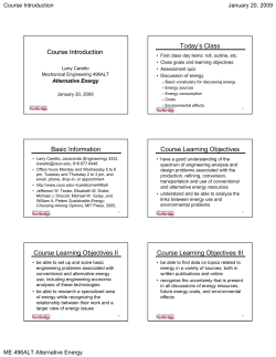 Course introduction, energy terminology