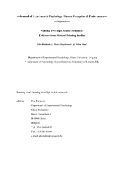 Hemispheric Interaction and The Processing of Number Magnitude