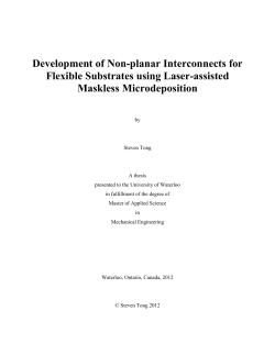 Development of Non-planar Interconnects for Flexible