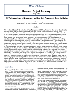 Ambient Data Review and Model Validation