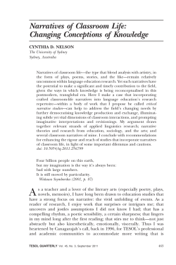 Narratives of Classroom Life: Changing