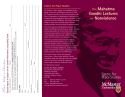 The Mahatma Gandhi Lectures on Nonviolence