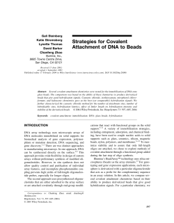 Strategies for covalent attachment of DNA to beads